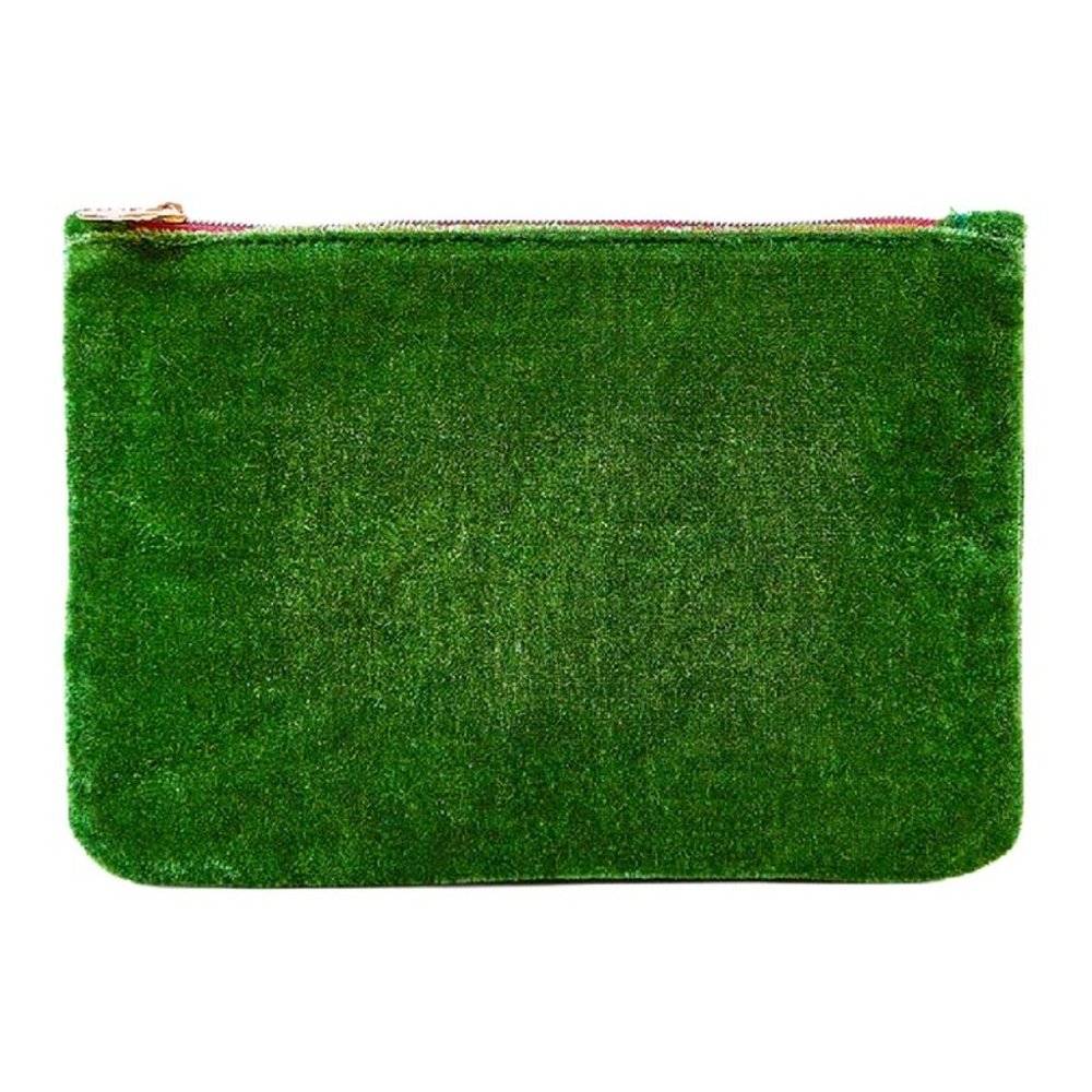 🌷 3 / $8   NWOT IPSY November 21 glam bag green velvet makeup bag 🌷